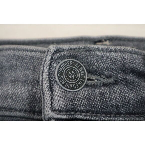 Mother 10064-851 Women's Sz 23 Light Gray High-Waisted Rider Skimp Jeans - Picture 7 of 11